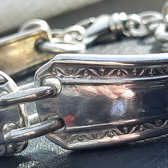 Heavy Silver Spoon Bracelet - Picture 2 of 16